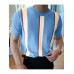 Mens Japan Striped Short Sleeve Knit T  shirt